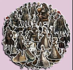 10pcs Retro Steampunk Figures ￼Stickers- Scrapbook, Journal, DIY Crafts & Cards
