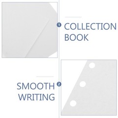 80Pcs Reusable Sticker Storage Binder Sheets Double Sided White Paper for Crafts