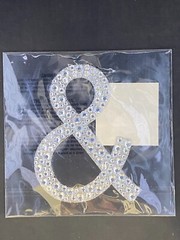Bling Gemstone Stickers 5″ MONOGRAM ABC 7pc Lot Rhinestone Adhesive Scrapbooking