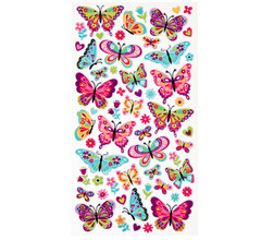 Hello Hobby Multicolor Butterfly Designer Stickers, 58 Count