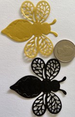 BUMBLE BEE Die-Cuts(4pc)2-1/4″x 2-1/2″ Garden•Honeybee•Buzzing•Flying •Bug•Sting