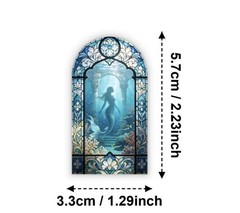 10pcs P.E.T. Fantasy Stained Glass Window Stickers- Scrapbook Journal, DIY Cards