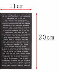 8 Sheets Small Talk Label Sticker Word Stickers Black and White Inspirational Wo