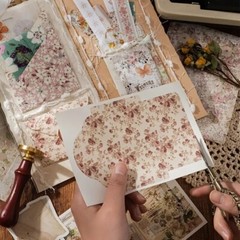 30/pk NOTES Vintage Scrapbook Kit Papers Stickers Ephemera Cutouts Junk Journal