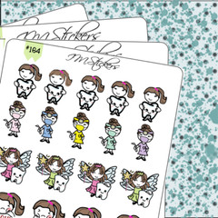 Time for the Dentist Teeth Care Hand Drawn Planner Stickers Organizer Journal