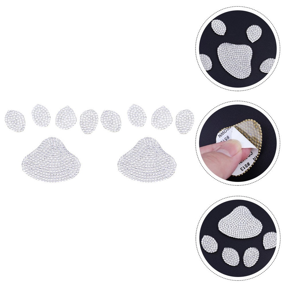 2Pcs Crystal Stickers Decorative Decals for Clothes Bags