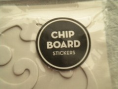 NEW THICKERS CHIP BOARD STICKERS American Crafts Accents Shapes Frames WHITE