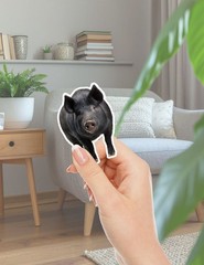 Black Pig Die Cut Vinyl Stickers Scrapbooking Laptop Waterbottle