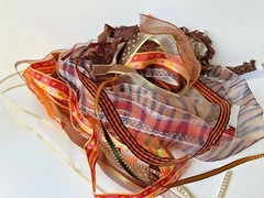 Scrapbooking Crafts May Arts Grab Bag Ribbon All Sizes Colors – Brown/Orange