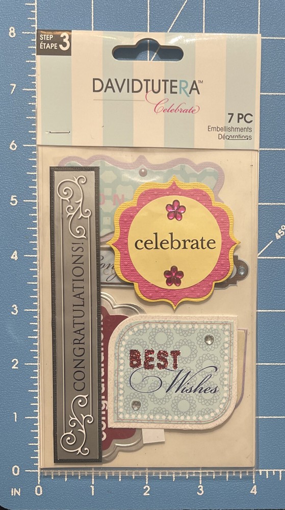 NEW – DAVID TUTERA CELEBRATE EMBELLISHMENTS – Congratulations/ Best Wishes