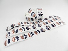 Patriotic Stickers Featuring The American Flag 40 Pcs.