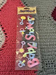 Sticko Sew Whats~Baby Shower~Embroidered Stickers