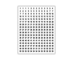 4X 1-55 STICKER NUMBERS Sequential WHITE~TINY1/2″x1/2″ SQUARE LABELS Consecutive