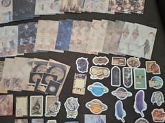 Original Retro Material Pack 100 Pc Scrapbooking JJ Craft Kit Papers Illusory…