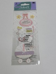 EK Success Jolee’s Dimensional Stickers Sweet Baby Girl 9 Pcs