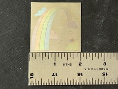 Vintage RAINBOW Hologram Holographic Sticker Decal MYLAR FOIL