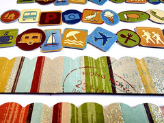 K&Company Vintage Vacation Trailer Hiking Road Trip Cardstock Stickers 8pc