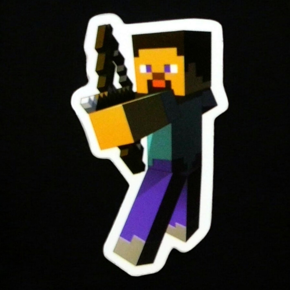 Minecraft Sticker Steve Bow Arrow Hunting