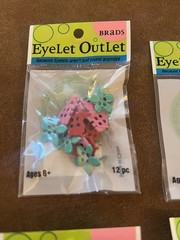 Eyelet Outlet Brads Lot of NEW 6 packs Card Making Scrapbooking Kids Baby Pastel