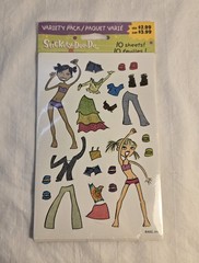 Vintage 90s AGC Fashion Girls Sticker Activity 10 Sheets Paper Doll Style New