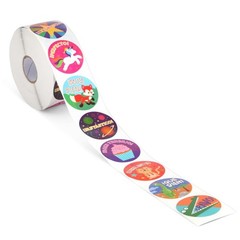 1200 Pcs 1.5 Inch Round Spanish Reward Stickers Roll for Kids Students Teachers