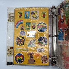 Vtg 1980s Small World Sticker Book Sanrio Scratch Sniff Hello Kitty 10 Pgs Album