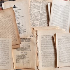50 Vintage Antique Neutral Ephemera Old Book Page Lot Collage Craft Junk Journal