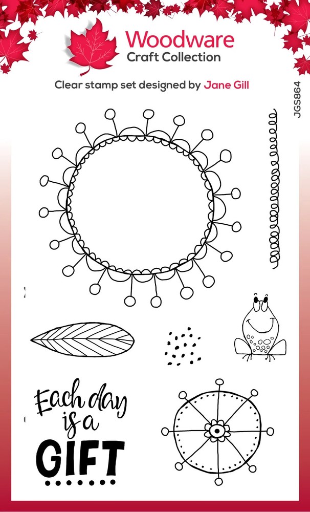 Woodware Craft Clear Stamp – PETAL DOODLES ITS A GIFT