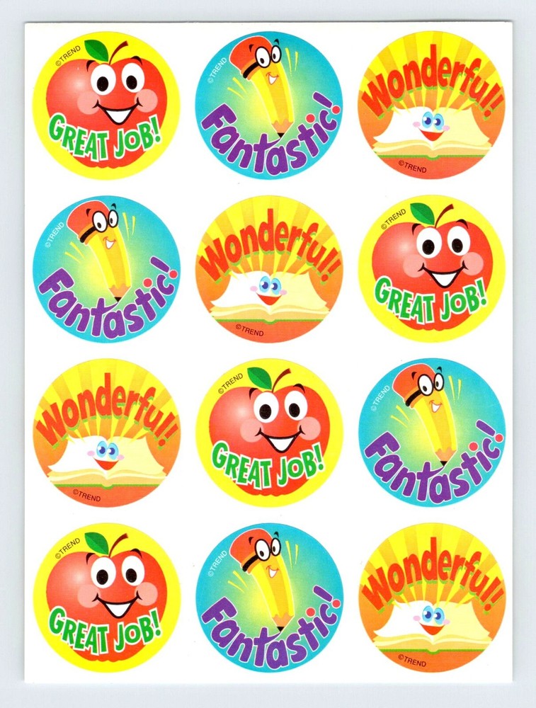 TREND TEACHER REWARD STICKERS 4″x5.5″ Sticker Sheet Scrapbooking SD3
