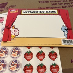 Trend Enterprises All In Good Fun Sticker Book Album & 7 sheets of stickers Set