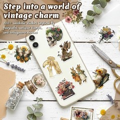 300 Pcs Vintage Stickers, Junk Journal Supplies, Cute Stickers for Journaling Su