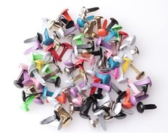 100 Mini Brads Multicolor Metal Paper Fasteners Craft Scrapbooking