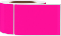 2X3 Inch 300Pcs Fluorescent Pink Sticker Rectangle Blank Color Coding Neon Label