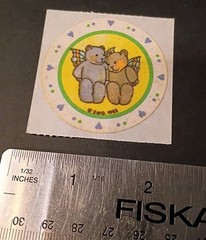 Vintage Stickers Small World Greetings Bear Angel Pastel Sticker Mod VTG 80’s