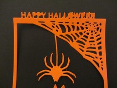 4 Halloween Haunted House Die Cut Embelishments Orange