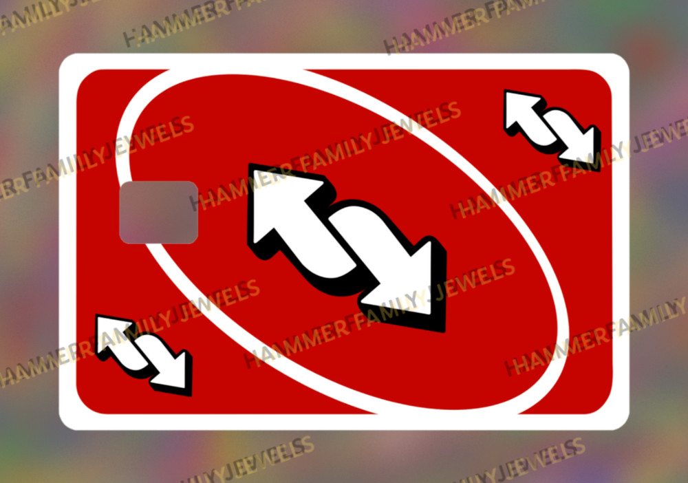 UNO Reverse – Fan Art Credit Card Decal
