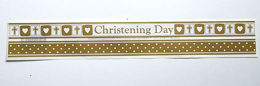 S.R.M. Christening Day Religious Border Stickers 24226 Baptism Scrapbooking 12″