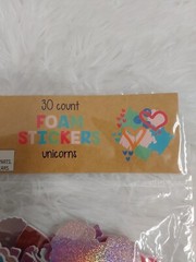 Valentine’s Day 30 Count Foam Stickers Unicorns & 20 Pc Self-Stick Heart Gems