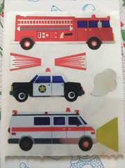 Sandylion Vehicles TRANSPORTATION POLICE Ambulance Fire truck Stickers