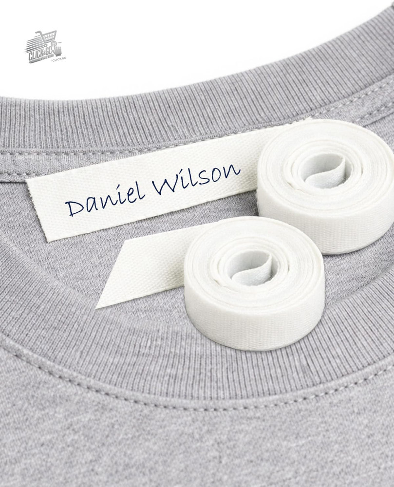 2 Rolls White Heat Adhesive Textile Tape 1cm Labels School Clothes Scrivib