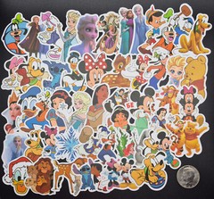 Disney Stickers 25 Pack Random Assortment 2 Inch Disney Characters Sticker Decal