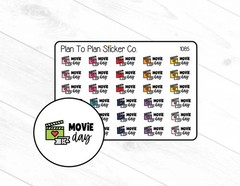 1085~~Movie Day Planner Stickers.