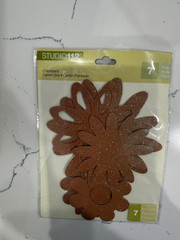 Studio112 7 Piece Cooper Floral Glitter Chipboard Scrapbooking Crafts Journaling