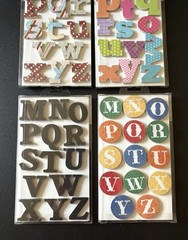 4 Packs Colorbok Sticky Alphabet Letters A To Z Sweet Sparkle Black Ornate NEW