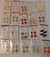 Crafts Doodlebug Lot 20 Braddies Cute Brads All Occasions Halloween Christmas ++