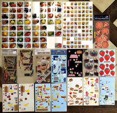 Lot (16 pcs) STICKOPOTAMUS Baking, Groceries, Pizza, Fast Food Binder Stickers