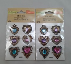 Lot Of 8 Crafter’s Square Gemstone Scrapbooking Stickers