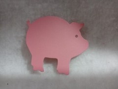 $1 Die Cuts – Small Pink Pigs by Sizzix Set of 5 piggies NEW Scrapbooking Cards