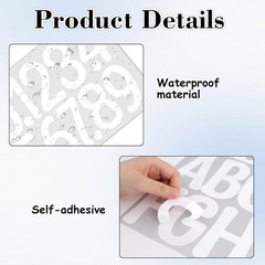 534 PCS 42 Sheets Letter Stickers Large Alphabet Number Sticker 4 Inch Poster Bo