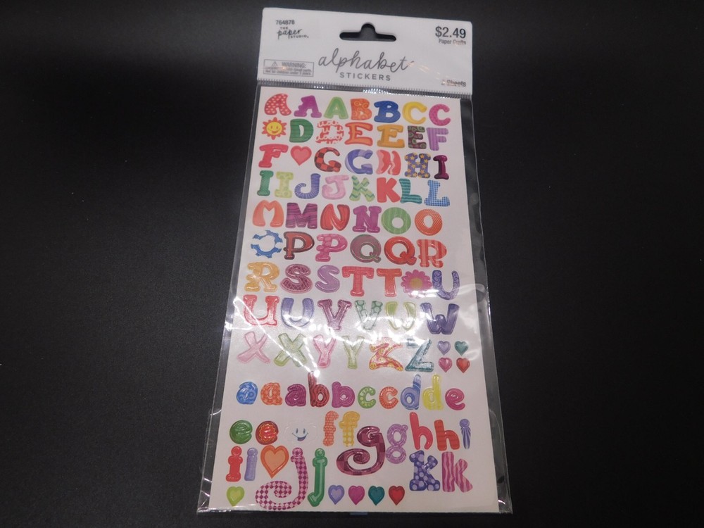 The paper studio Patterned Alphabet stickers 2 sheets